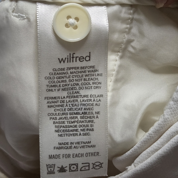 Aritzia Wilfred Dashwood Ankle Pants Cream White Size 4 - Picture 8 of 9